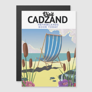 Cadzand Netherlands beach travel poster