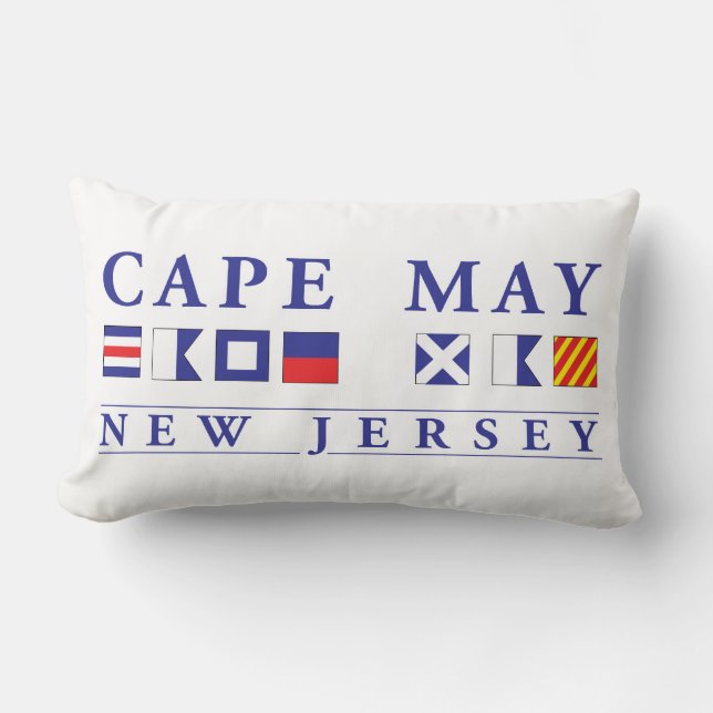 Cae May New Jersey Lumbar Pillow (Front)