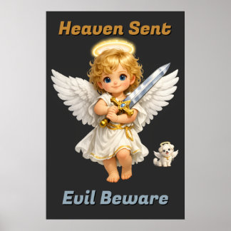 Cael and Halo Heaven Sent Evil Beware Poster