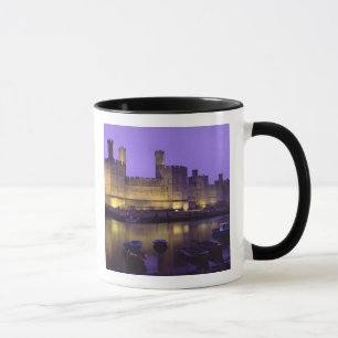 Caernarfon Castle, at Night, Gwynedd, Wales Mug