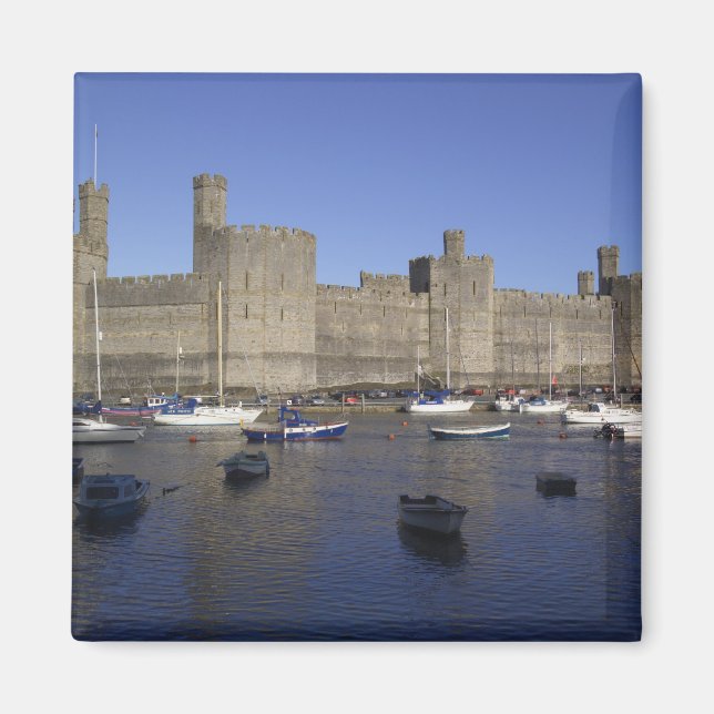 Caernarfon Castle, Gwynedd, Wales (RF) Magnet (Front)