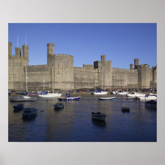 Caernarfon Castle, Gwynedd, Wales (RF) Poster (Front)