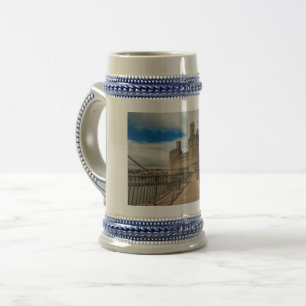 Caernarfon castle Wales Beer Mugs. Stein