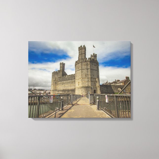 Caernarfon Castle Wales. Canvas Print (Front)