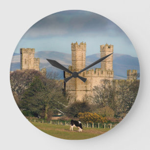 Caernarfon Castle Wales. Large Clock