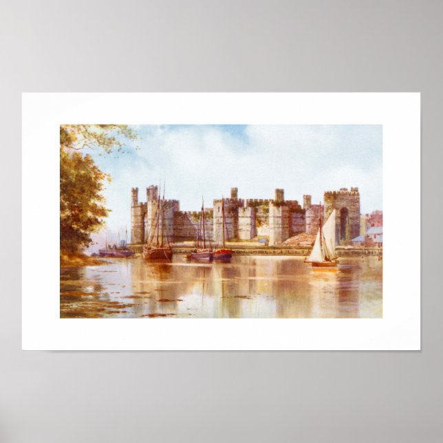 Caernarfon Castle, Wales Poster (Front)
