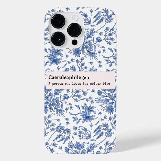 CAERULEAPHILE BLUE FLOWER NATURE iPhone CASE (Back)