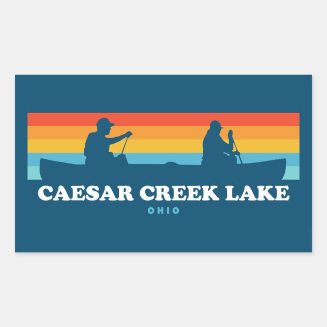 Caesar Creek Lake Ohio Canoe Sticker (Front)