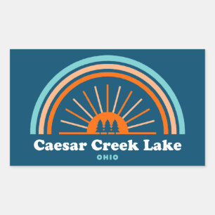 Caesar Creek Lake Ohio Rainbow Sticker