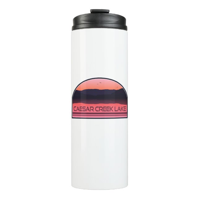 Caesar Creek Lake Ohio Red Sunrise Thermal Tumbler (Front)