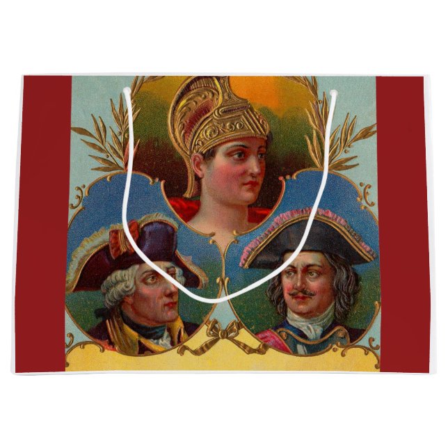 Caesar - Kaiser - Tsar cigar box label print Large Gift Bag (Front)