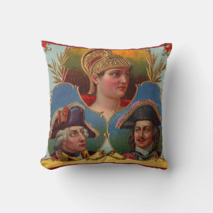 Caesar - Kaiser - Tsar cigar box label print Throw Pillow