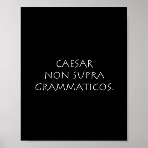 Caesar non supra grammaticos poster