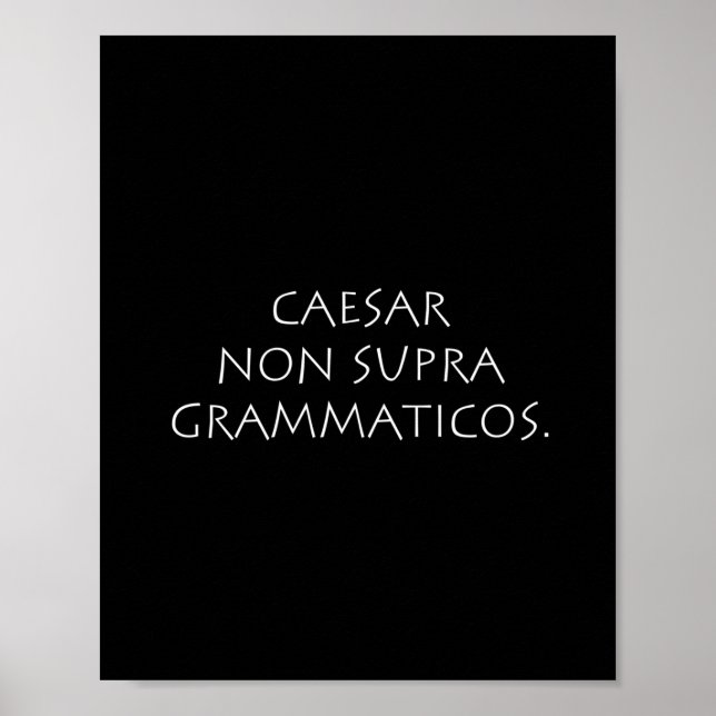 Caesar non supra grammaticos poster (Front)