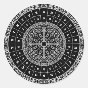 Caesar Shift - ROT13 Cipher Classic Round Sticker