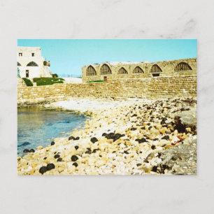 Caesarea - remains of the Roman port Postcard