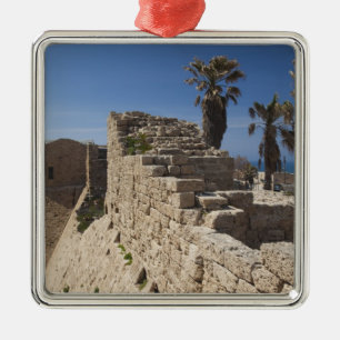 Caesarea ruins of port built by Herod the Great 3 Metal Ornament