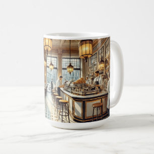 Café à Milan Aquarelle Peinture Mug