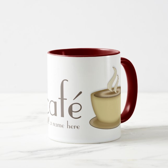 Café a personnalisé la tasse de café (Devant droit)