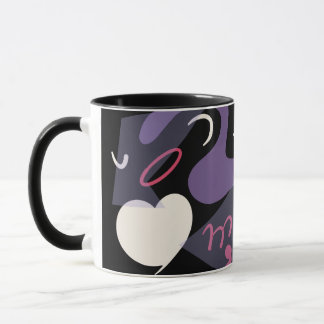 Café à thé à la tasse coloré rétro