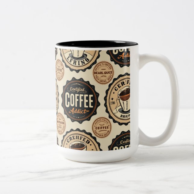 Café accro à la tasse de café (Droit)