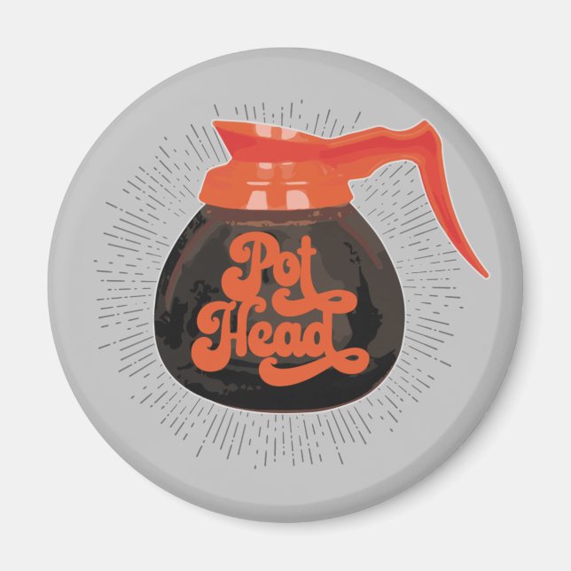 (Café) Aimant à tête de pot (Devant)