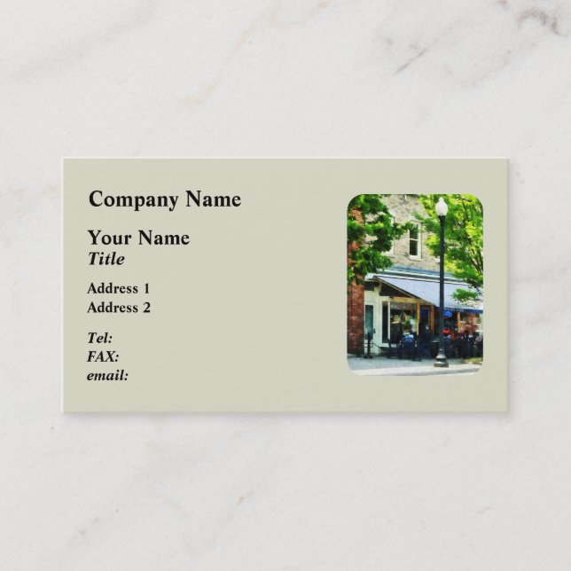 Cafe Albany NY Business Card (Front)