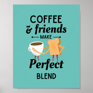 Café & Amis Poster du Mélange Parfait