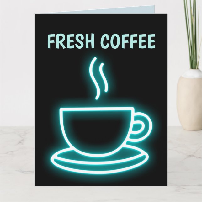 CAFÉ ANNIVERSAIRE Carte de voeux (Devant)