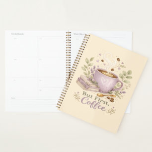 Café aquarelle lavande cosy
