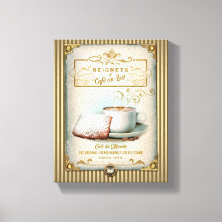 Cafe au Lait & Beignets Canvas Print