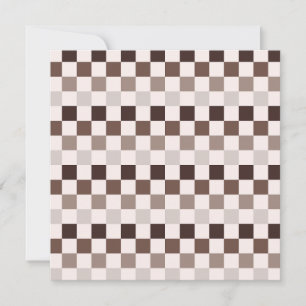 Cafe Au Lait checkerboard pattern Thank You Card