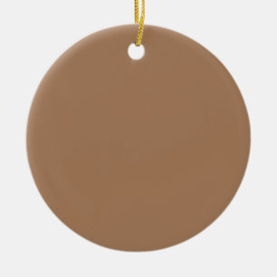 Café au lait (solid colour) ceramic ornament