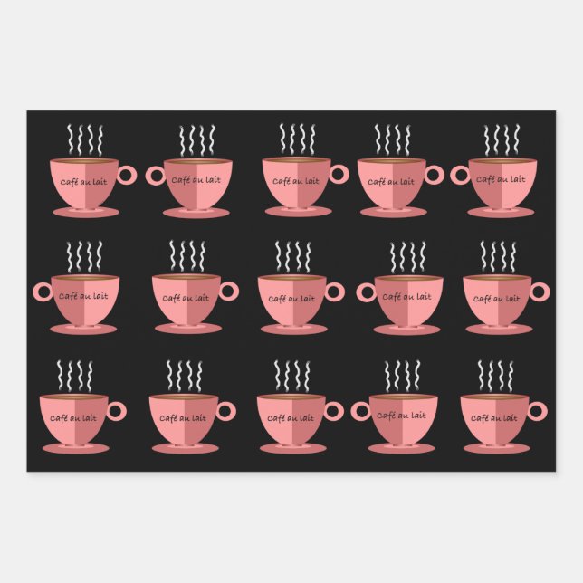 Cafe au Lait Wrapping Paper Sheets (Front)