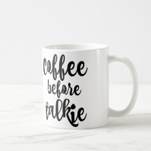 Café avant tasse de film parlant