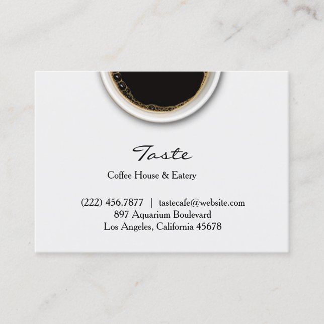 Café avec Carte de visite Stain Chubby (Devant)