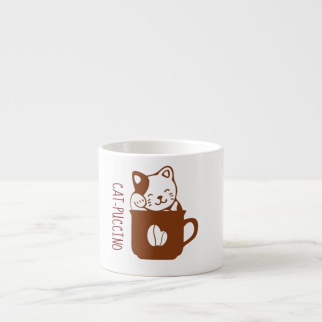 Café avec chat mignon Mug (Devant)