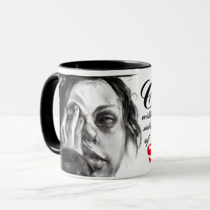 Café avec un ordre latéral de tasse de silence