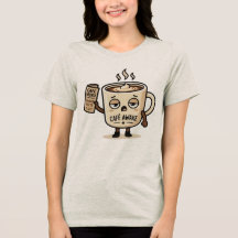 Café Awake Cute Sleepy Coffee Mascot Illustration