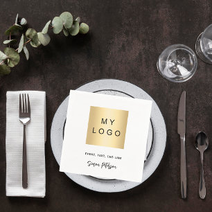 Cafe bar business logo signature brand colour napkin