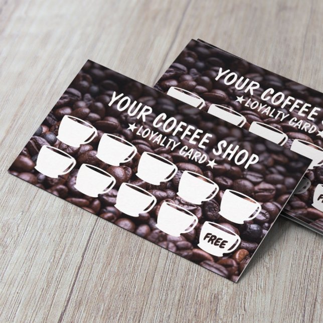 Café Beans Photographie Café Cartes de fidélité (Créateur téléchargé)
