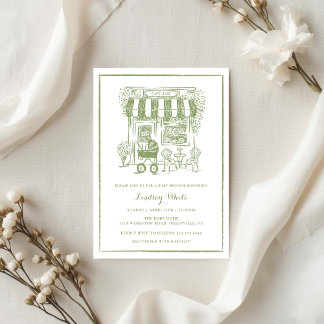 Cafe Bebe Baby Brunch Invite | Baby Shower