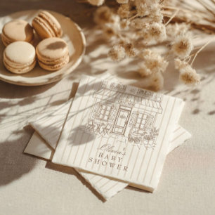 Cafe Bebe Baby Shower Napkin