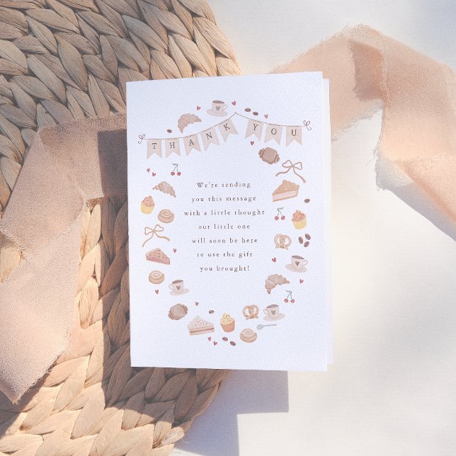 Cafe Bebe Baby Shower Thank You Card (Creator Uploaded)