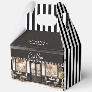 Café Bébé Black & White Paris Baby Shower Favor Box