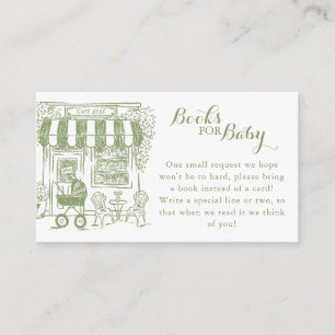 Cafe Bebe Books for Baby   Baby Shower Enclosure Card