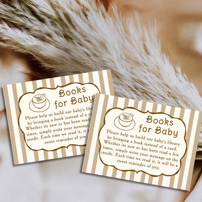 Cafe Bebe Books For Baby Request Baby Shower Enclosure Card (Creator Uploaded)