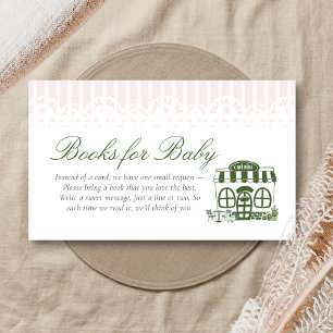 Cafe Bebe Coffee Baby Shower Books for Baby Enclosure Card