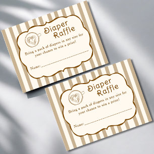 Cafe Bebe French Coffee Diaper Raffle Baby Shower Enclosure Card