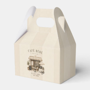 Cafe bebe gender neutral brown baby shower favor box